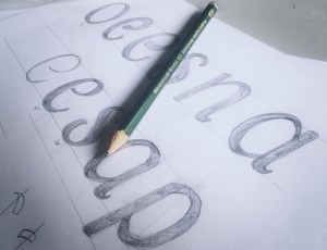 drawing and redrawing letterforms. all day.