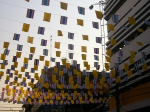 flags in the street. Bangkok_the wordsmith