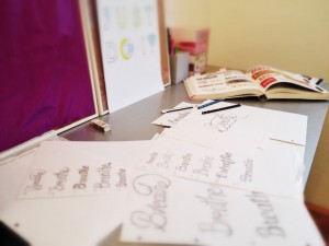 creative lettering desk